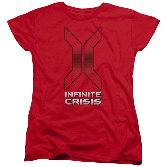 Infinite Crisis Title S/S Women's T-Shirt Red
