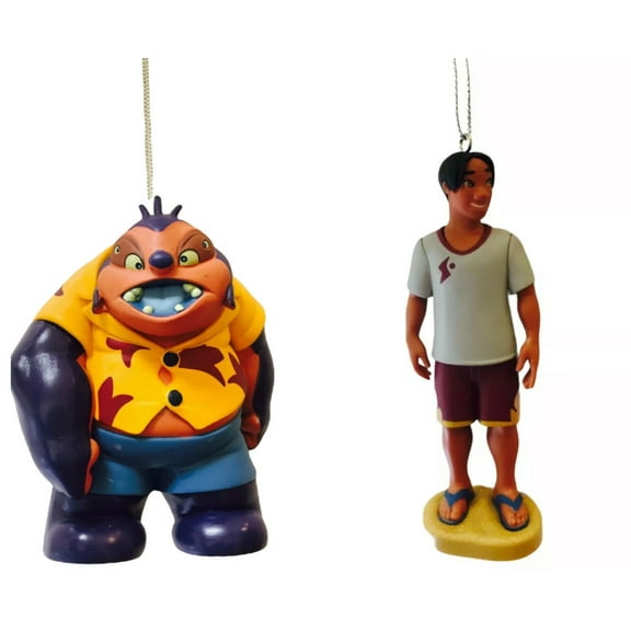 Nani’s Boyfriend & Dr Jumba Jookiba Evil Ornament Set Pvc Figure Lilo & Stitch New