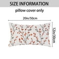 thumbnail image 5 of Unique Bargains Set of 4 Floral Pattern Throw Pillow Cover Home Decor Pillowcases for Sofa Orange Flower/Blue Flower 12" x 20", 5 of 6
