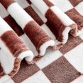 thumbnail image 6 of Brown Checkered Blanket, Ultra Soft Cozy Flannel - Checkered Grid Print Throws for Bed Sofa Couch, Luxury Throw Blanket for All Seasons, 60x80 Inch, Brown, 6 of 7