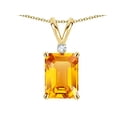 thumbnail image 2 of Star K � Classic Octagon Emerald Cut 8x6mm Genuine Citrine Pendant Necklace, 2 of 9