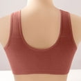 thumbnail image 3 of Bigersell T Shirt Bra Women Bras Front Buckle Comfortable Breathable Solid Non-Underwire Backless Underwear Women Size Females Sports Bra, Style 12993, Red 36B, 3 of 3
