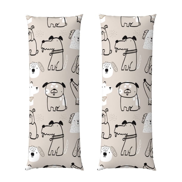 Balery Puppy Funda Protectora para Almohada Corporal de Algodón Hipoalergénico con Cierre(55 x 21 pulgadas), Almohadas No Incluidas
