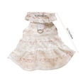 thumbnail image 3 of huayou Cute Breathable Pet Harness Dress, Soft Cozy Striped Lace Trim with D Ring for Dogs Cats Daily Use, 3 of 8