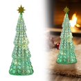 thumbnail image 1 of Glass Christmas Tree Christmas Tree Night Light Table Christmas Tree Figurines Decorations Xmas Holiday Table Centerpieces Home Mantle Decor, 1 of 6