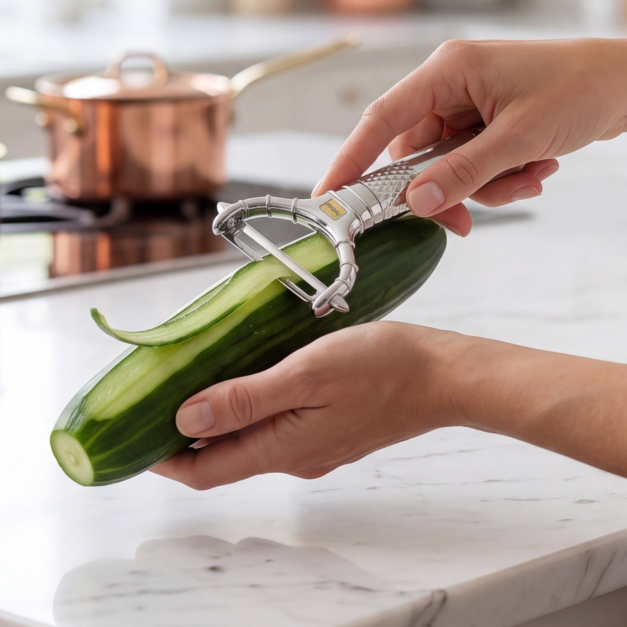 Unique Bargains Stainless Steel Thickened Peeler with Hanging Hole Silver 6.6" x 3.1"