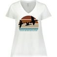 thumbnail image 3 of Inktastic Duck Hunting Retro Sunset Hunter Gift Women's Plus Size V-Neck T-Shirt, 3 of 5