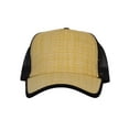 thumbnail image 2 of Top Headwear Trucker Straw Hats For Men Two-Tone Snapback Cap, Natural Black, 2 of 4