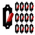 thumbnail image 1 of Colgador LAJIAOZ con forma de calavera, 12 unidades, protector rojo, 1 of 9