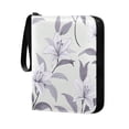 thumbnail image 2 of Game Card Storage Bag Collectible Trading Card Albums The 4-Pocket Card Binder With 50-Page Sleeve Can Hold 400 Game Cards Super Beautiful Purple Flowers, 2 of 6