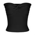 thumbnail image 5 of Timegard Tube Tops for Women Summer Beach Sleeveless Strapless Knot Knit Tops Comfy Slim Tee Solid Color, 5 of 7