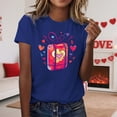 thumbnail image 2 of KHONTS Love Blooms Romantic Valentine's Day Collection T-Shirt for Women Dark Blue M, 2 of 4