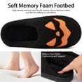 thumbnail image 4 of Ecetana Halloween Slippers for Women Holiday Fluffy Warm Fleece Slippers Indoor Bedroom House Shoes, 4 of 7