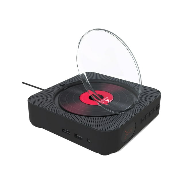 relayinert Lecteurs CD/DVD Externes Compatibles Lecteur DVD avec Haut-Parleur Bluetooth Compatible Noir