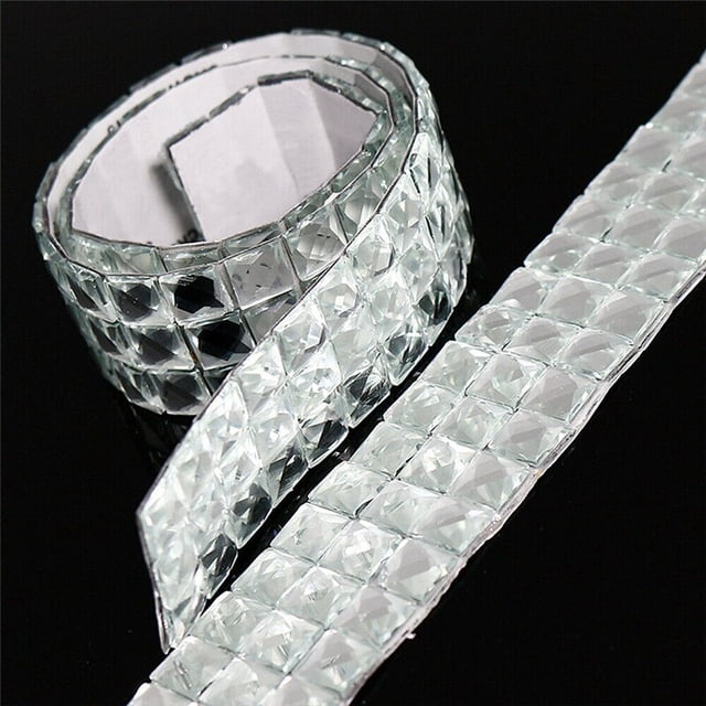 90x1/3cm Self-Adhesive Real Glass Mirror Mosaic Tiles Bulk Mini Square Round Glass Craft DIY Handmade Crafts Home Office Decor1cmChina He Qiyong unisex