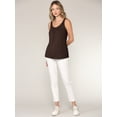 thumbnail image 5 of Made by Johnny Women's Summer Sleeveless Pleated Back Closure Casual Tank Tops XL BROWN, 5 of 6