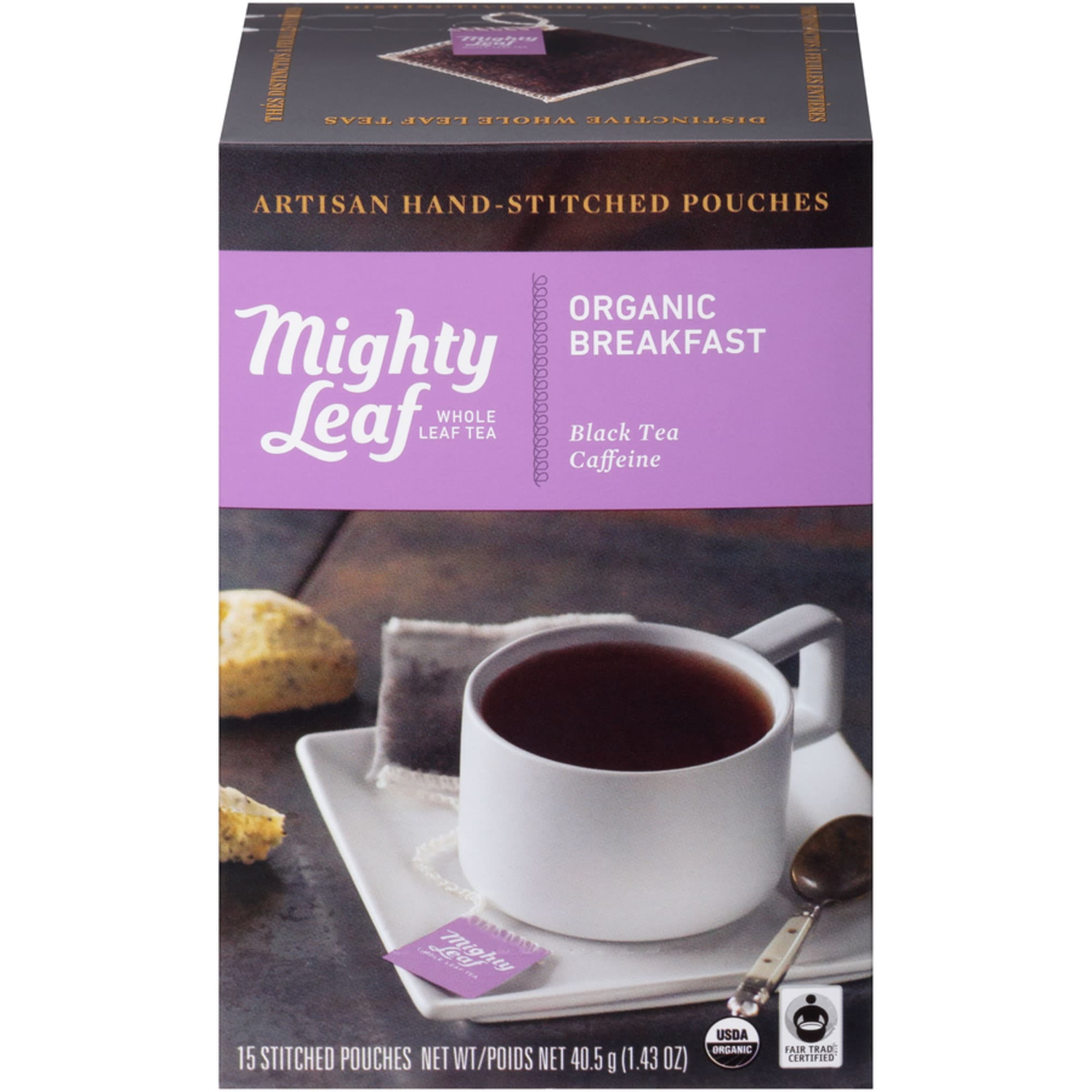 Mighty Leaf Tea Organic Breakfast, Black Tea, Fair Trade Certified, 15 Tea Bags Mighty Leaf Tea Organic Breakfast, Black Tea, Fair Trade Certified, 15 Tea Bags