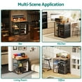 thumbnail image 5 of Advwin 4-Tier Mini Fridge & Microwave Oven Stand, Adjustable Kitchen Bakers Rack, Industrial Style Freestanding Utility Storage Shelf for Living Room, Dorm, Office, Bar, Natural, 5 of 9