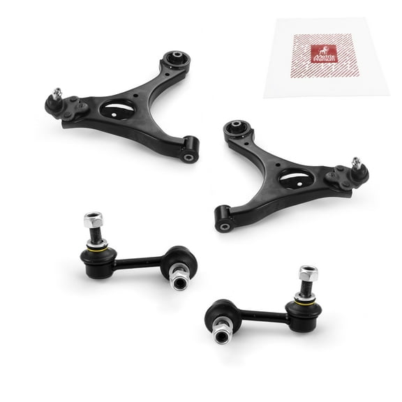 Metrix Premium Chassis Parts - 4 PC Front Lower Control Arm Front Sway Bar Stabilizer End Link Kit Fits 06-11 Acura CSX, 06-11 Honda Civic