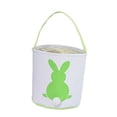 thumbnail image 2 of Lovely Easter Bunny Basket Bag Egg Hunt personalizado con asa de transporte Tote Easter Rabbit Cubos para niño niña regalo, decoración de fiesta navid Cola Verde SM SunniMix Canasta Conejito De Pascua, 2 of 8