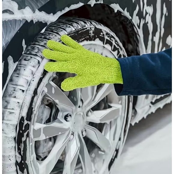 Un guante de limpieza de polvo de microfibra al azar | Elástico y transpirable, perfecto for limpiar polvo y manchas en superficies de automóviles, botes, vehículos recreativos, piscinas y hogares |