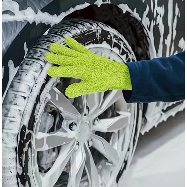 Un guante de limpieza de polvo de microfibra al azar | Elástico y transpirable, perfecto for limpiar polvo y manchas en superficies de automóviles, botes, vehículos recreativos, piscinas y hogares |