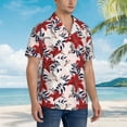 thumbnail image 3 of Susaid Lilies Flowers Print Short Sleeve Shirts Button Down Casual Shirts Summer Beach Aloha Button Down Short Sleeve for Men ,X-Large, 3 of 7