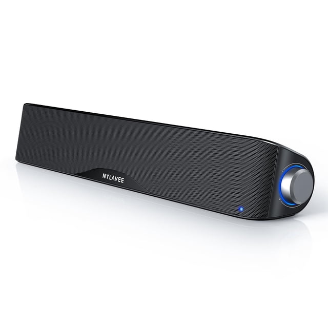 Computer Speakers, HiFi Sound Quality Computer Sound Bar, USB Powered PC Speakers, Bluetooth 5.0 and 3.5mm Aux-in Computer Speakers for Desktop, Laptops, PCs, Phones, Tablets, Xb