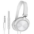 thumbnail image 3 of pitrice S1 Casque Filaire Portable 3,5 mm Stéréo Pliable Blanc avec Micro, 3 of 9