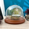 thumbnail image 2 of Plymor 8" x 6.5" Glass Display Dome Cloche (Walnut MDF Base), 2 of 2