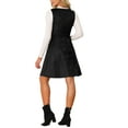 thumbnail image 3 of INSPIRE CHIC Pinafore Women's Sleeveless Casual Vintage Faux Suede t Shirt Dresses L Black, 3 of 6