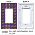 thumbnail image 3 of Yayeee Rocker Switch Wall Plate 3-Gang 6.5"x4.6" Home Decorative Outlet Cover, Gold and Green Floral Pattern, 3 of 6