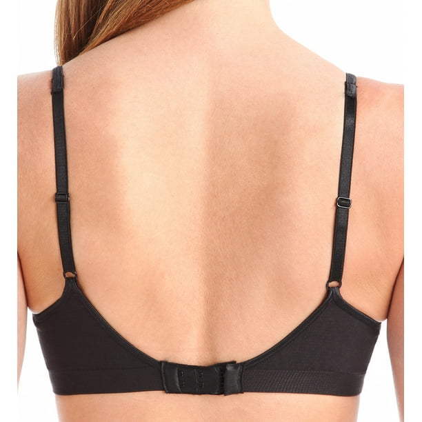 Hanes Ultimate 19585754475 Comfy Support Comfort Flex Fit Wirefree Bra,  Black - 2XL