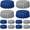 Navy Blue and Silver, variant on 12 Pcs 84 Inch Navy Blue and Gold Round Plastic Disposable Table Cloth Waterproof Tablecloth Circle Table Covers for Passover Graduation Bridal Wedding Birthday Party Gender Reveal Baby Shower