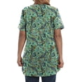 thumbnail image 5 of Fantaslook Plus Size Womens Tunic Tops Short Sleeve Casual Floral Shirts Swing Flare Dressy Blouses, 5 of 7