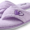 thumbnail image 3 of Aerusi Women's Plush Lilac Spa Slippers with Non-Slip Rubber Sole | Soft Indoor/Outdoor House Slippers for Bedroom, Garden, Relaxation (Lilac-6), 3 of 7