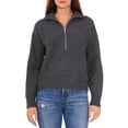 thumbnail image 5 of Vince Camuto Women's Half-Zip Pullover Ribbed Knit Fashion Sweater (Malted, M), 5 of 5