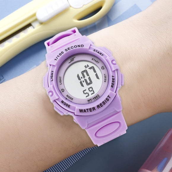 Wzzjkit Children's Luminous Water Proof Watch Student Dial Electronic Watch Boys And Girls Multifunctional Watch