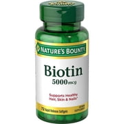 Nature's Bounty Biotin Softgels, 5,000 mcg, 72 Ct