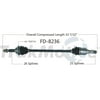 CV Axle Shaft Fits select: 2008-2012 FORD ESCAPE, 2008-2011 MERCURY MARINER