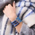 thumbnail image 3 of Azure Forest | .925 Sterling Silver | Firefly Glass Bracelet, 3 of 8