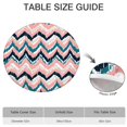thumbnail image 6 of Stretch Fit Boho Table Cover with Elastic Edge, Floral Printed 56 Inch Round Cloth for Dining and Events, 6 of 7