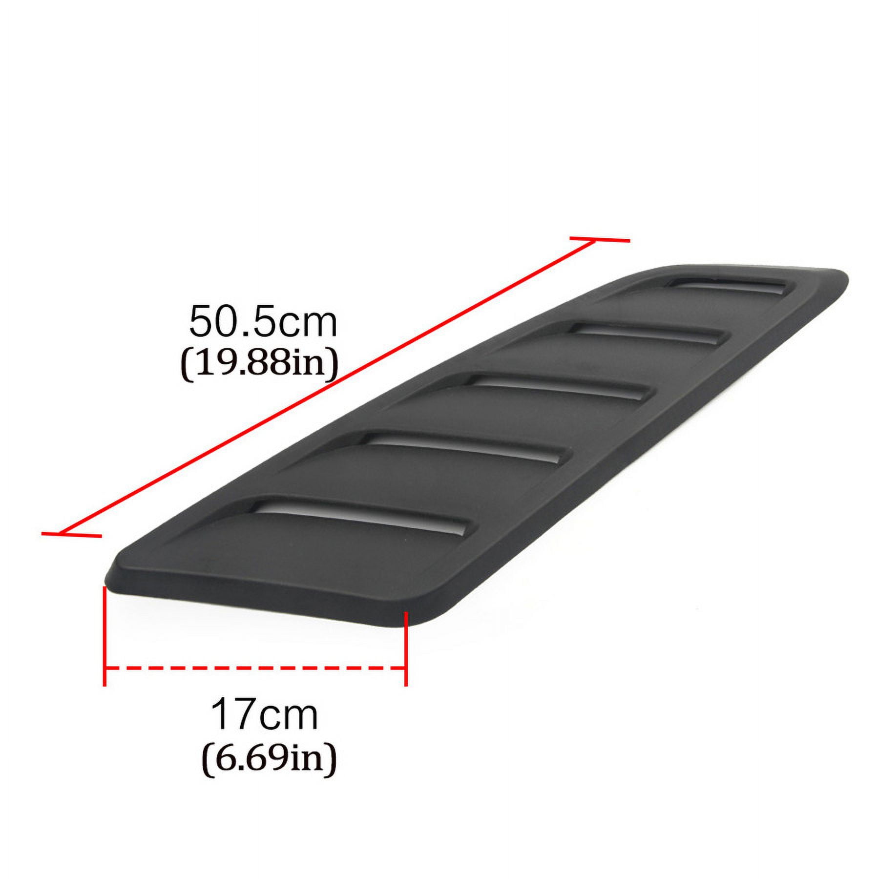 Zyutaosan 2Pcs Black Abs Car Front Air Intake Scoop Bonnet Hood Vent 50.5X17Cm Universal
