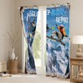 thumbnail image 3 of Manfei Skiing Theme Blackout Curtains Set of 2 (52x84 Each) for Boys, Extreme Sport Window Curtains, Snow Mountain Curtains and Drapes, Luxury Bedroom Decor, 3 of 6