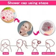 thumbnail image 6 of Shower Caps 6 Packs, Waterproof Shower Cap for Women Reusable Shower Hat Bath Caps with Elastic Band, Large Plastic Long Hair Environmental Protection Hats for Ladies Girls Kids Spa Salon, 6 of 7
