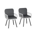 thumbnail image 2 of Patio Dining Chairs Set of 4 with Black Metal Frame & White Hand, 2 of 8