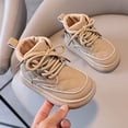 thumbnail image 3 of Afuyipoi Unisex Big Kids' Thick Soled Snow Boots Insulated Faux Leather Casual Comfort Warm Winter Shoes Size 9.5 Little Kid - 12 Little Kid Khaki Size 11.5 Little Kids, 3 of 10