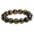 thumbnail image 3 of Pulseras de cuentas de oración budista de piedra negra de imitación, brazalete Om Mani Padme Hum para hombres y mujeres, 3 of 5