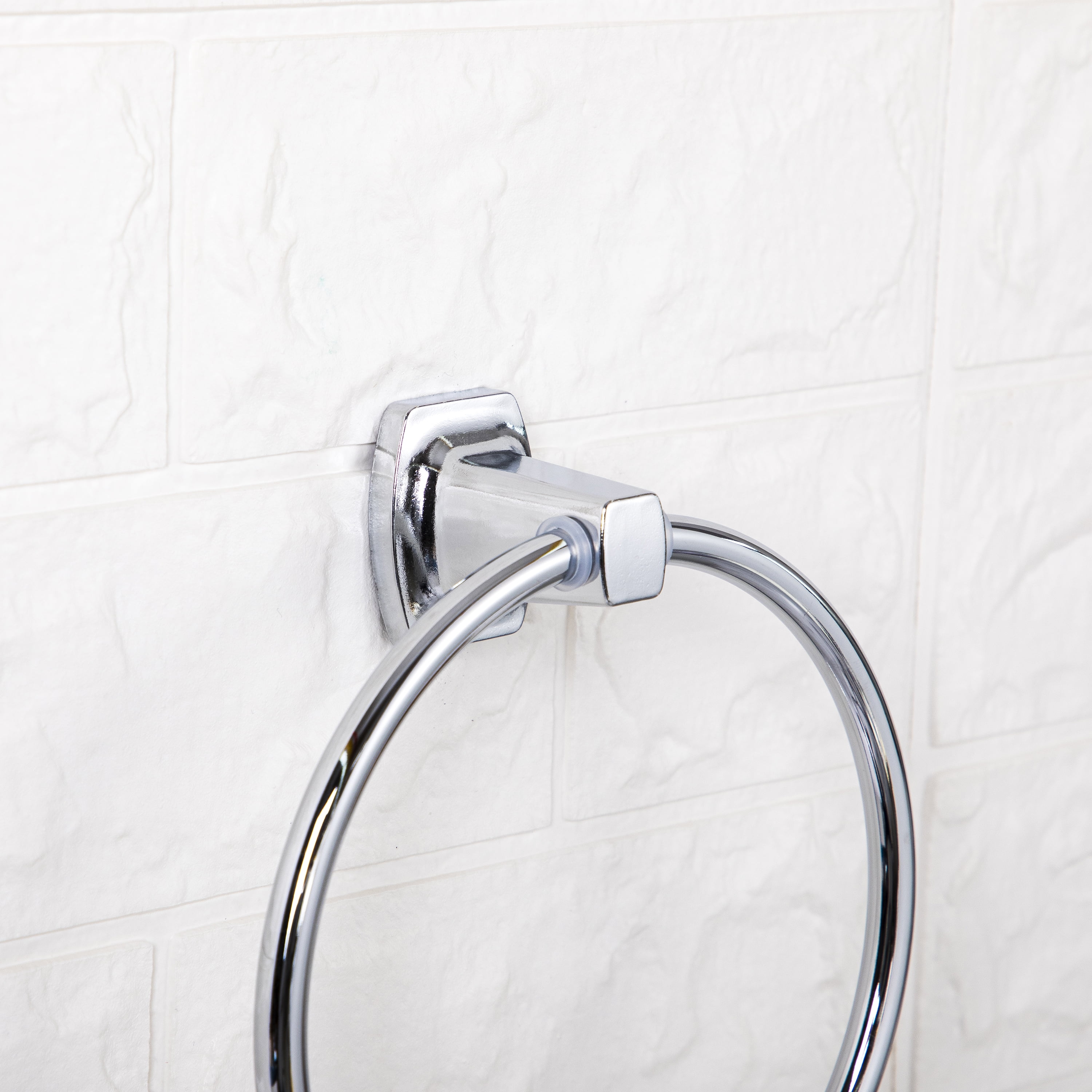 Mainstays Square 4-Piece Bathroom Hardware Set, Chrome