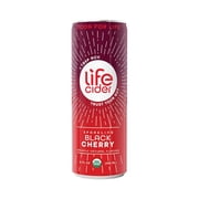 Life Cider Sparkling Apple Cider Vinegar Drink, Black Cherry, Gut Balance, 12 fl oz Aluminum Can